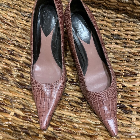 Brown Couture pumps - Picture 1 of 5